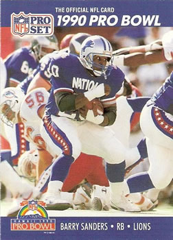 Barry Sanders Detroit Lions 1990 Pro set NFL #413